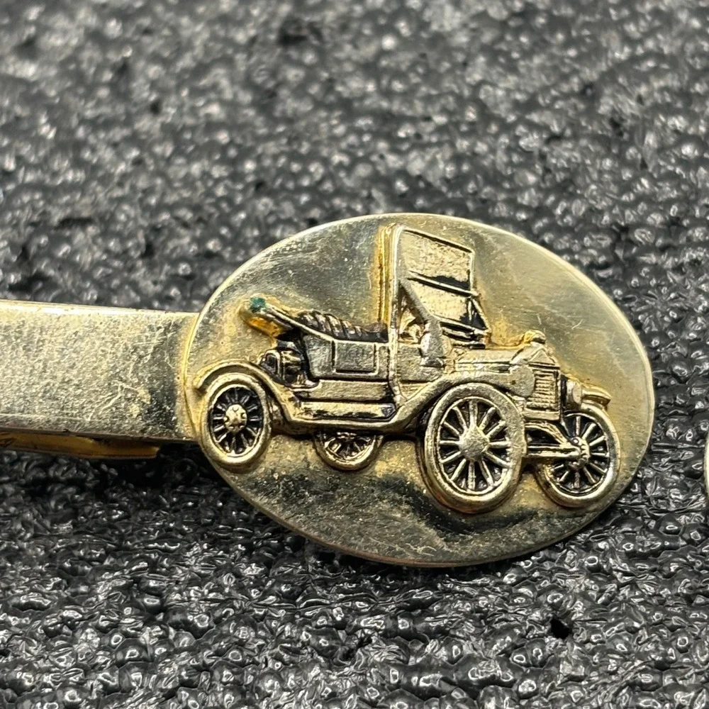 Vintage‎ Brass Ford Model T Car Tie Clip Bar Clasp Novelty Mens Accessory